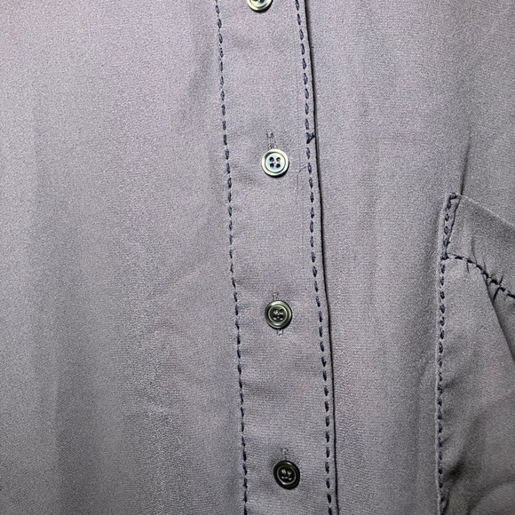 Lane Bryant Womens Blouse 18/20 Green Long Sleeve Button Front Top - Picture 2 of 6